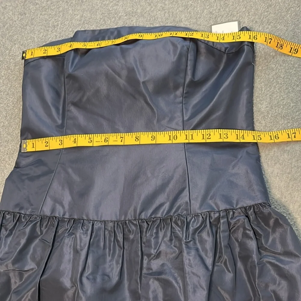 J. Crew Taffeta Mini Dress Size 8 Silk Strapless Hoco Cocktail Holiday Party